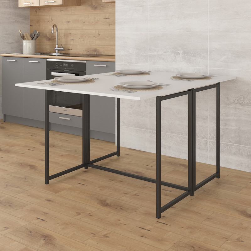 Стіл розкладний Д-40 на дві сторони 756х1175х1044  чорний-білий