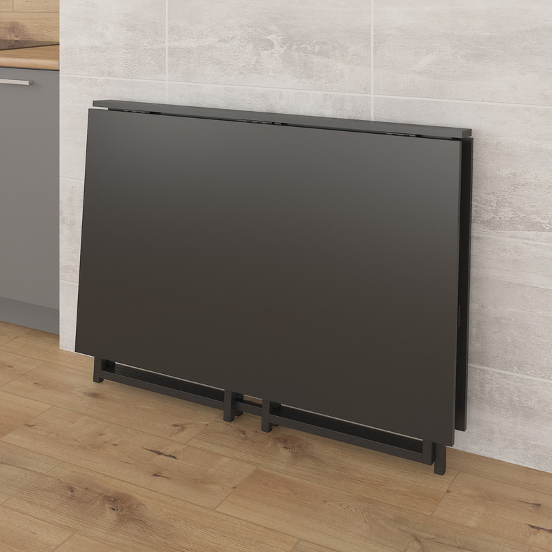 Стіл розкладний Д-40 на дві сторони 756х1175х1044  чорний матовий