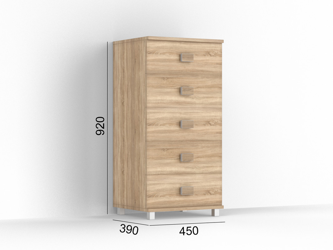 Комод ТКБ - 186 дуб сонома