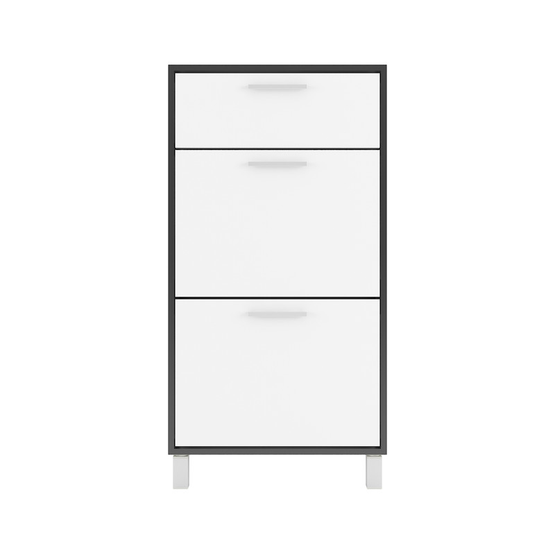 Взуттєва тумба А-159 чорний-білий