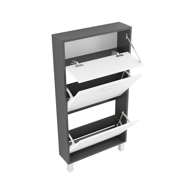 Взуттєва тумба А-159 чорний-білий