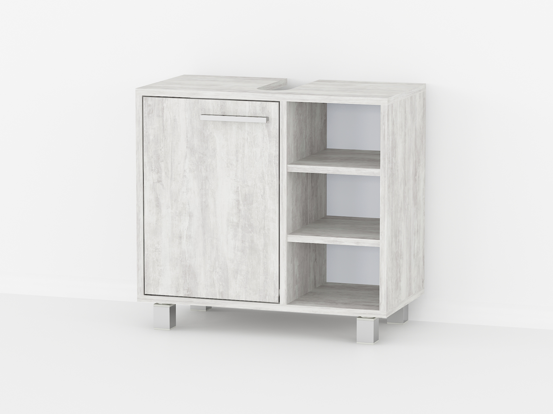 Шафа під умивальник з полками А-65 бетон