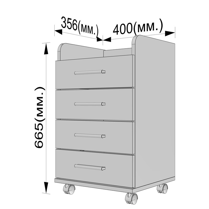Комод А-36 дуб сонома