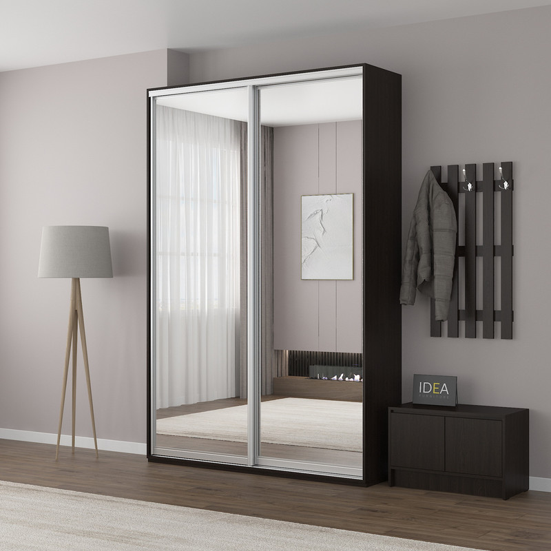 Шафа-купе IDEA серія 5 160 x 45 x 210 см Венге темний дзеркало