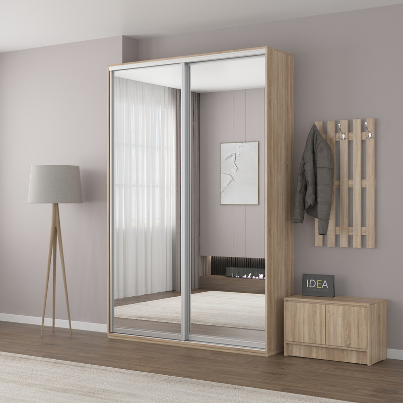 Шафа-купе IDEA серія 5 160 x 45 x 210 см Дуб сонома дзеркало
