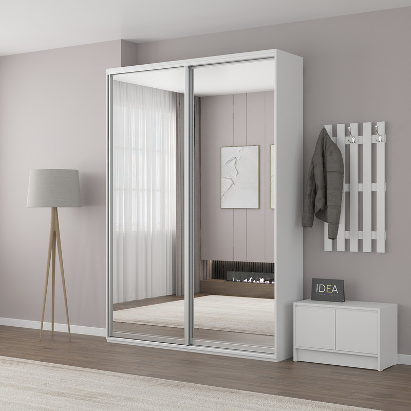 Шафа-купе IDEA серія 5 170 x 45 x 210 см Білий дзеркало