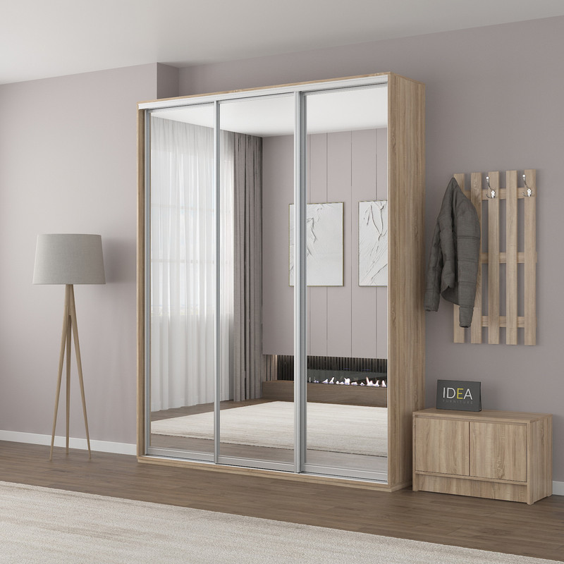 Шафа-купе IDEA серія 6 190 x 45 x 210 см Дуб сонома дзеркало