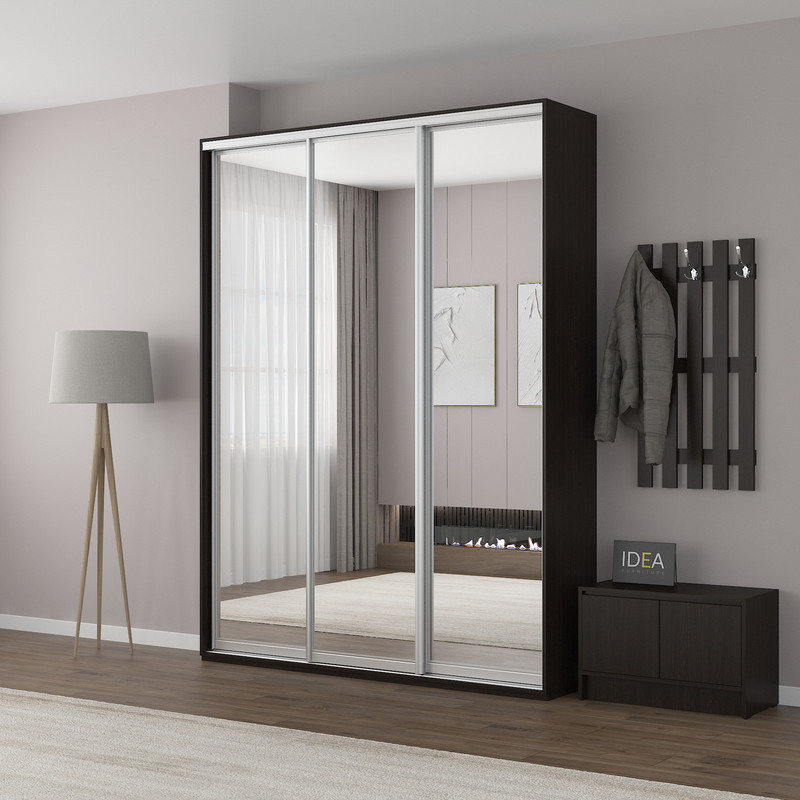 Шафа-купе IDEA серія 7 180 x 60 x 210 см Венге темний дзеркало