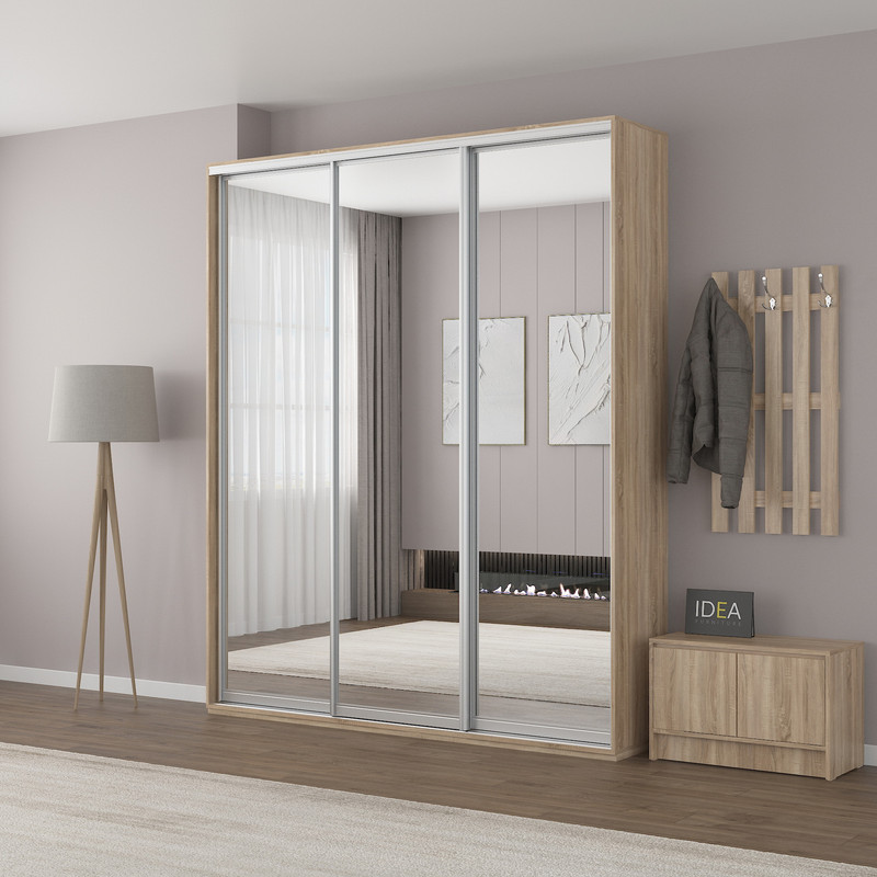 Шафа-купе IDEA серія 7 200 x 45 x 210 см Дуб сонома дзеркало