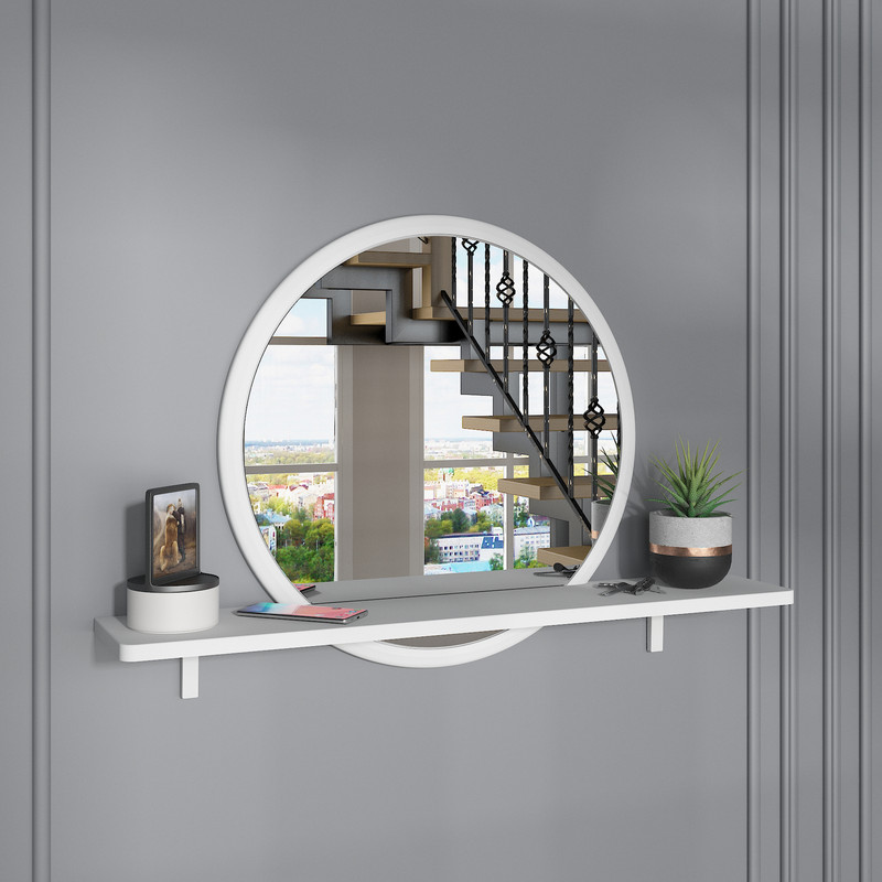 Полиця під дзеркало А-140 білий