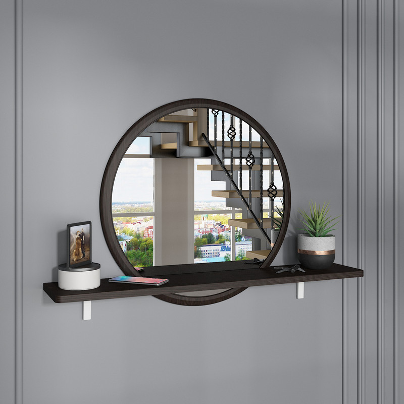 Полиця під дзеркало А-140 венге темний