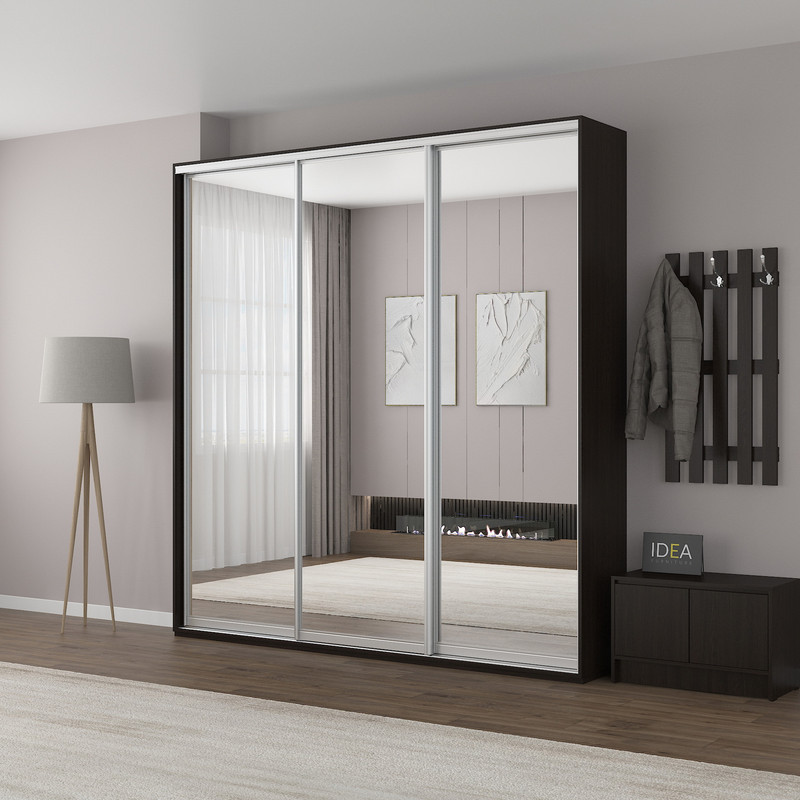 Шафа-купе IDEA серія 7 230 x 45 x 210 см Венге темний дзеркало