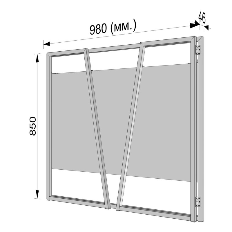 Розкладний стіл Д-42 білий-чорний