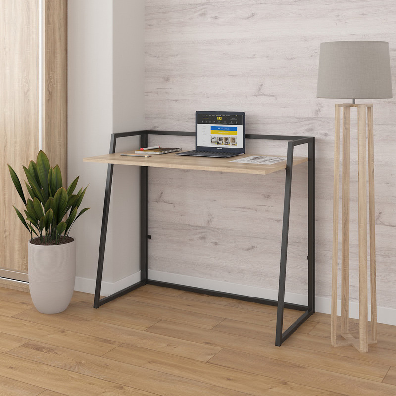 Розкладний стіл Д-42 дуб сонома -чорний