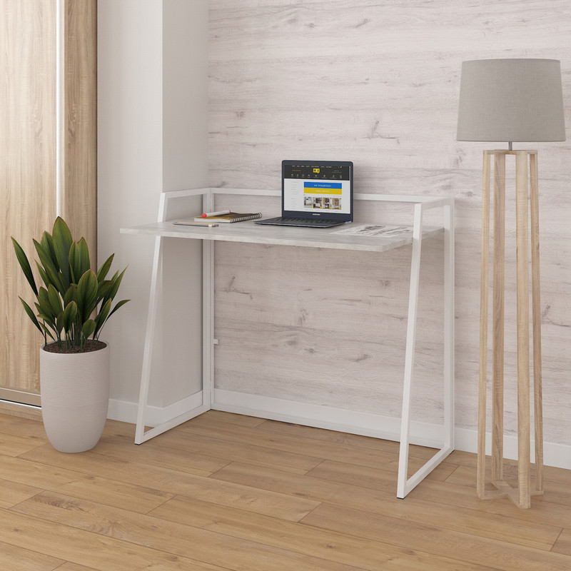 Розкладний стіл Д-42 бетон-білий