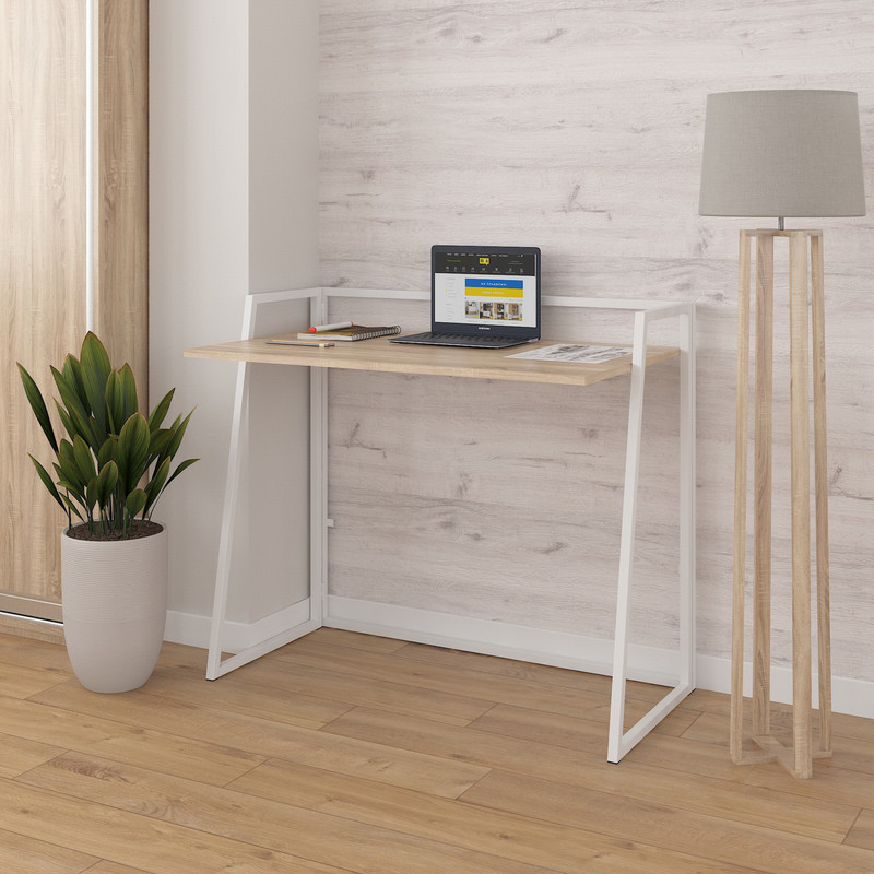 Розкладний стіл Д-42 дуб сонома - білий