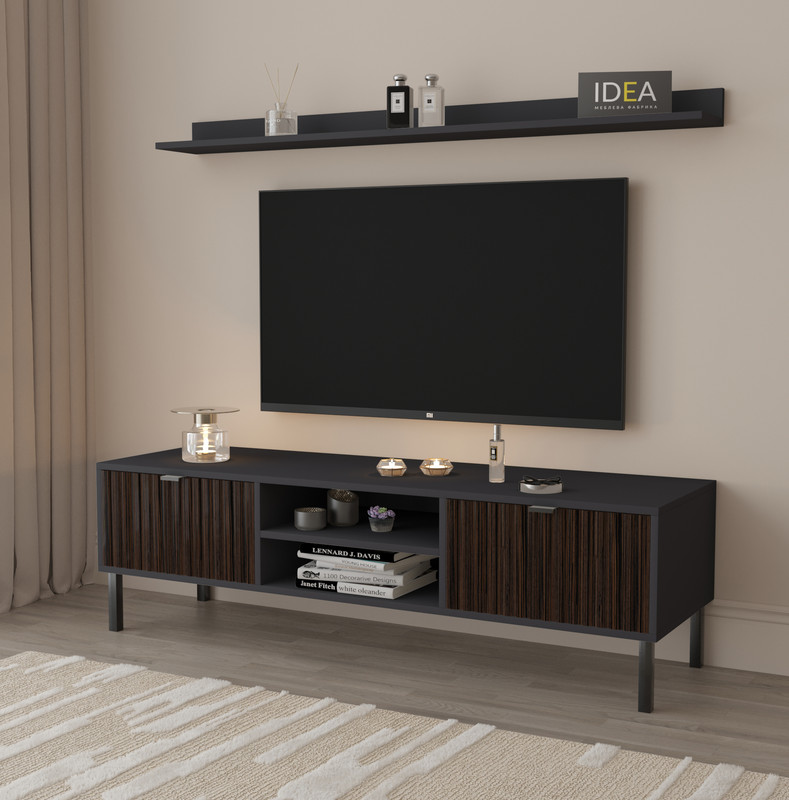 Тумба під ТВ П-5 Антрацит - Золота Лоза