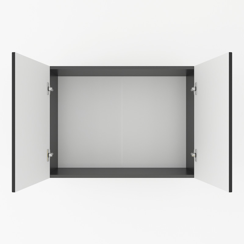 Шафа навісна 800мм, під сушку К-61 чорний матовий