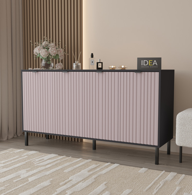 Комод П-7 Антрацит - Лавандовий