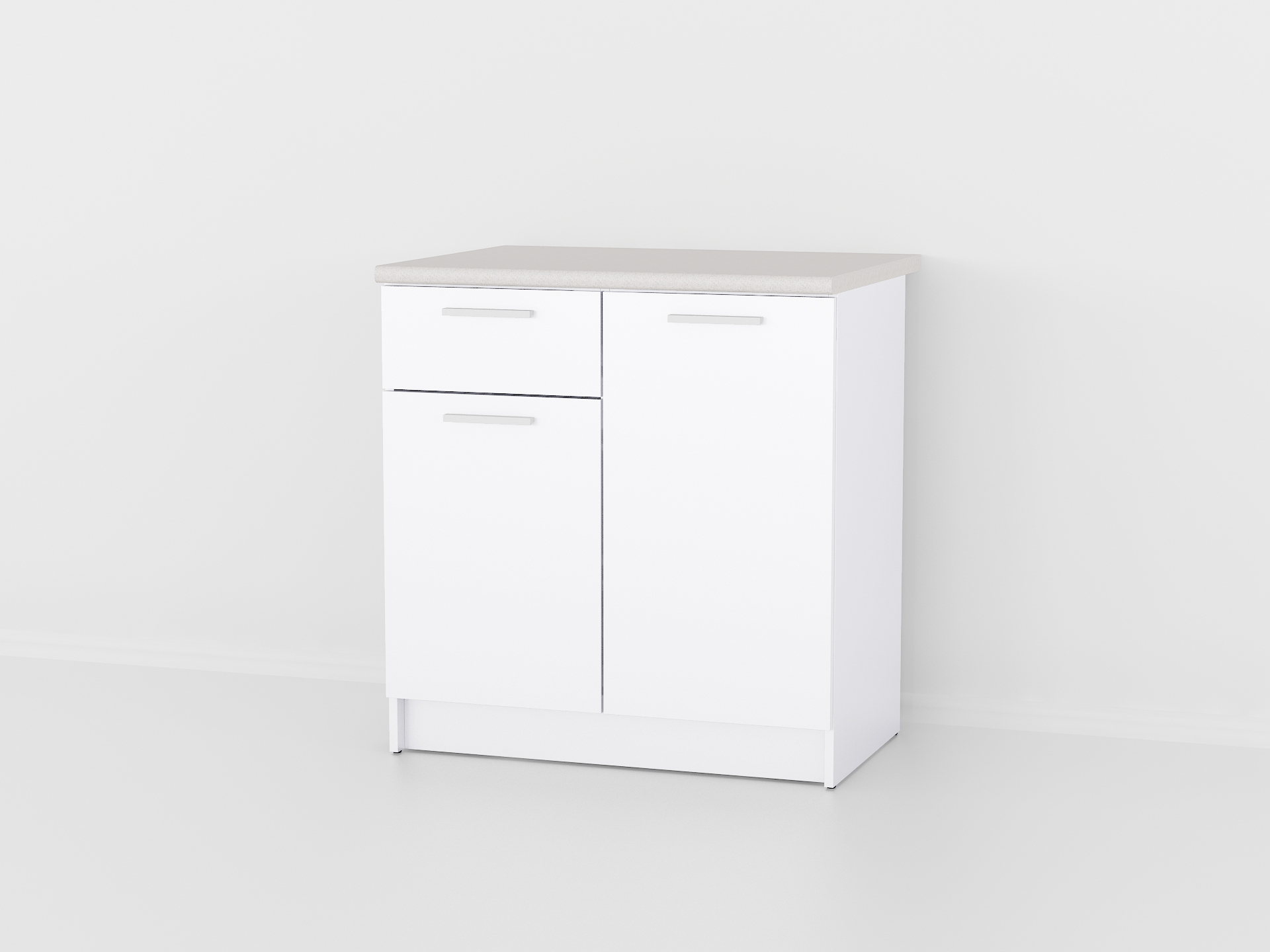 Тумба низ (комбі) 800мм, К-15 (без стільниці) білий