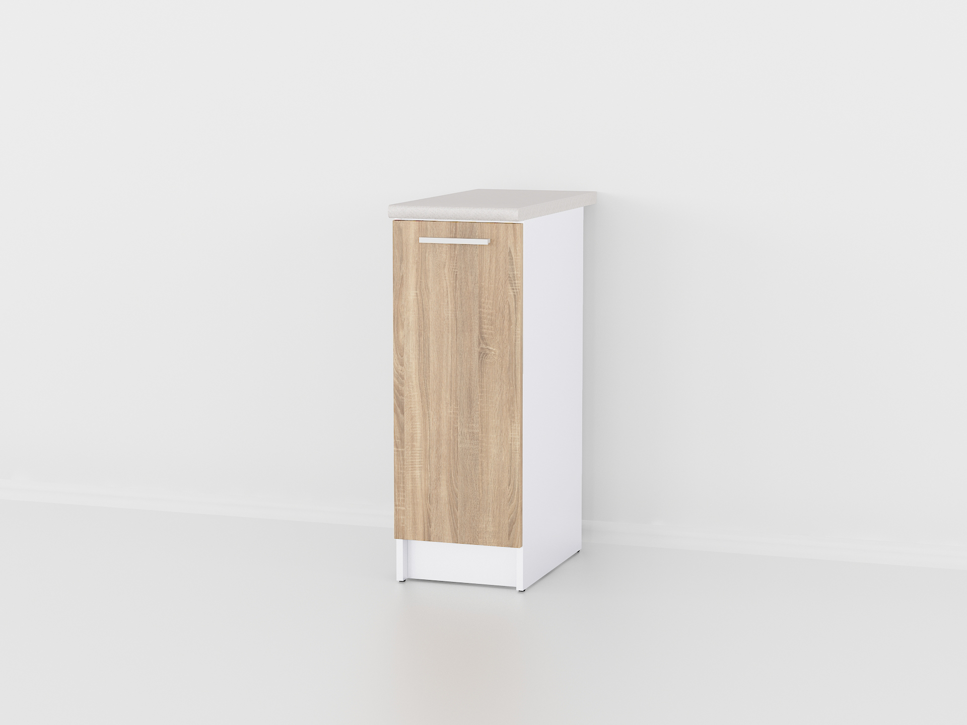 Тумба низ 300мм К-7 (без стільниці) дуб сонома - білий