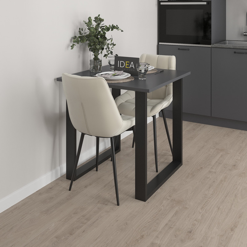 Стіл лофт 740*740мм, А-142 Антрацит