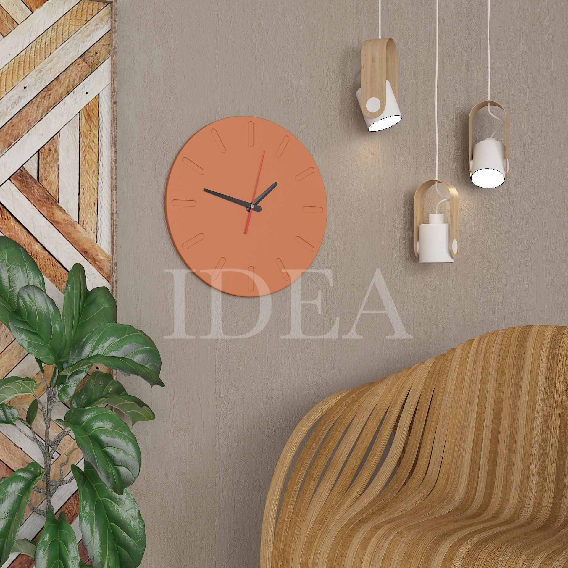 Годинник круглий Ч-1 лосось королівський