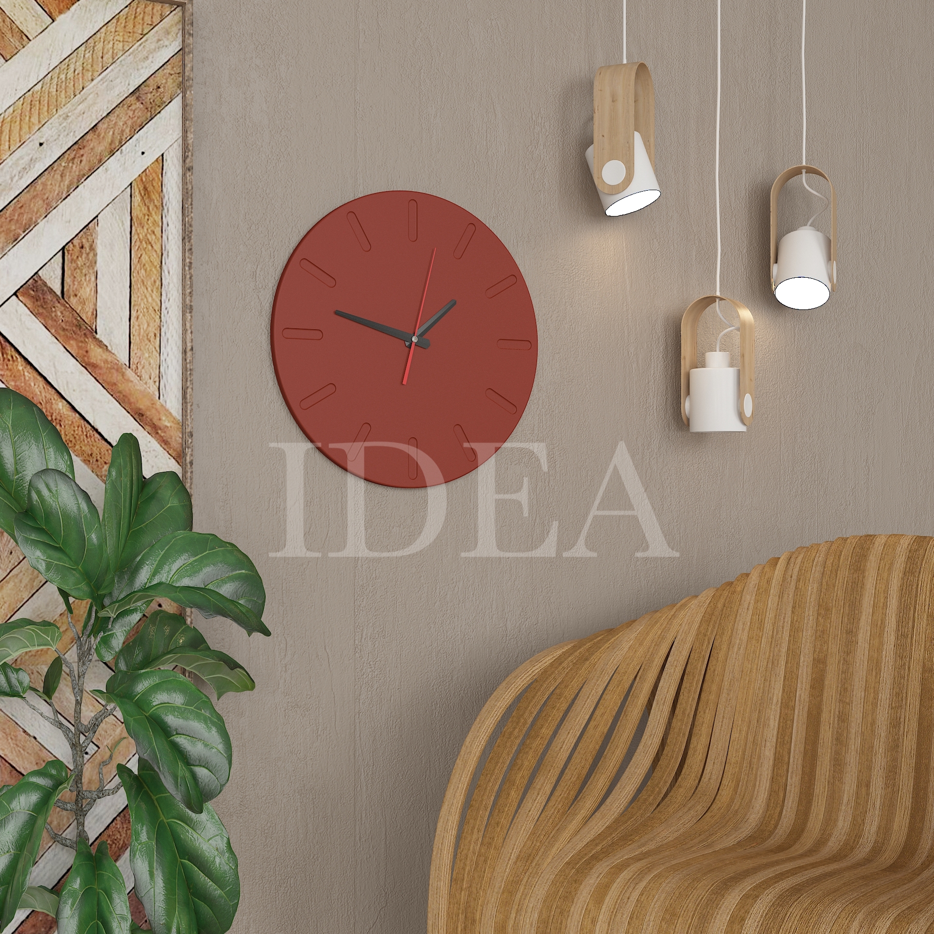 Годинник круглий Ч-1 рубін