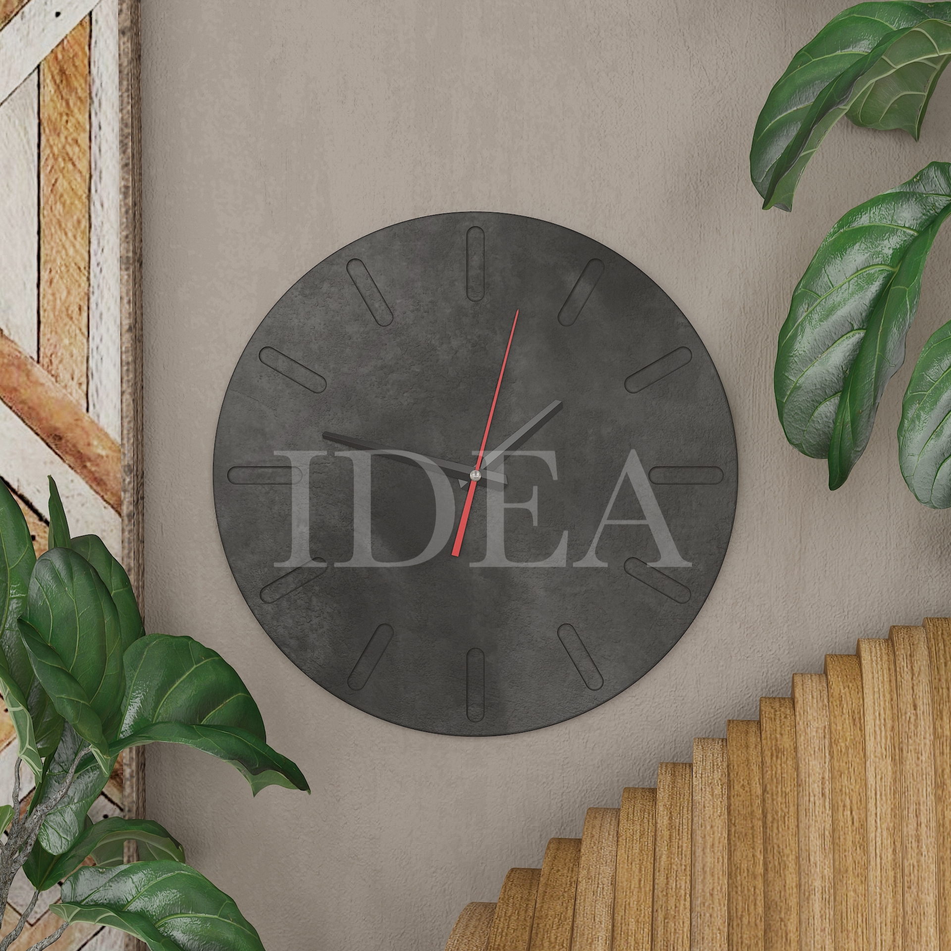 Годинник круглий Ч-1 сланець