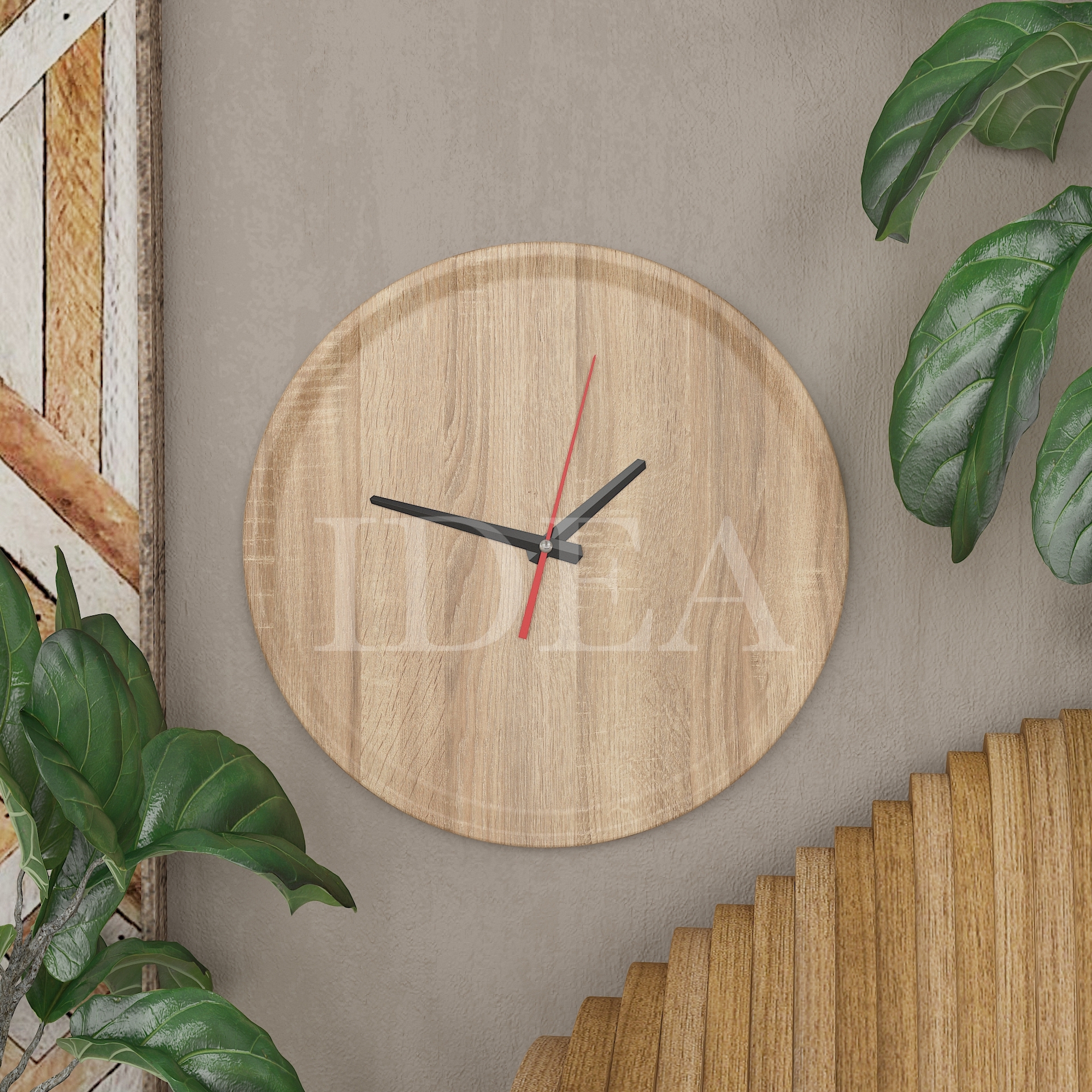 Годинник круглий Ч-2 дуб сонома
