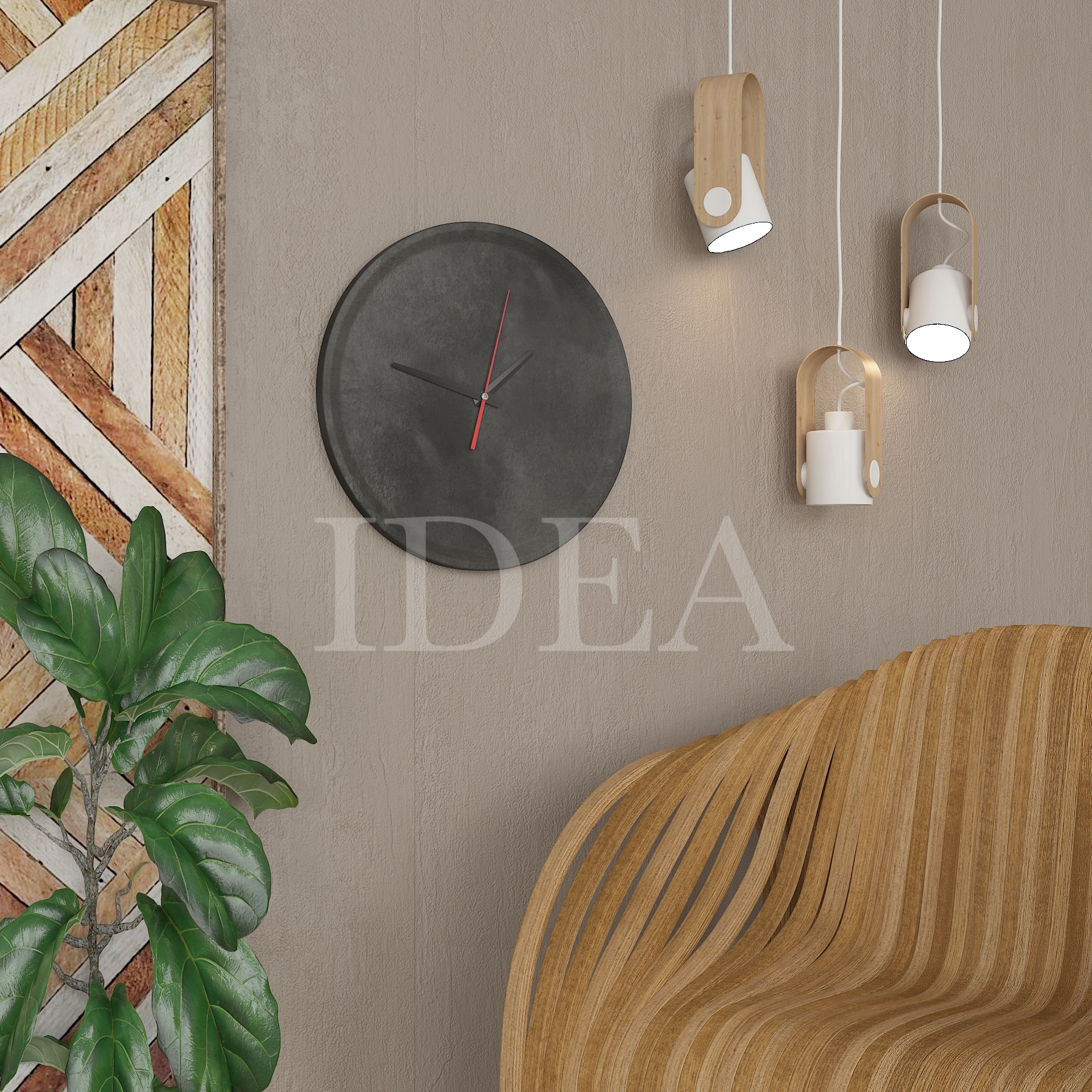 Годинник круглий Ч-2 сланець