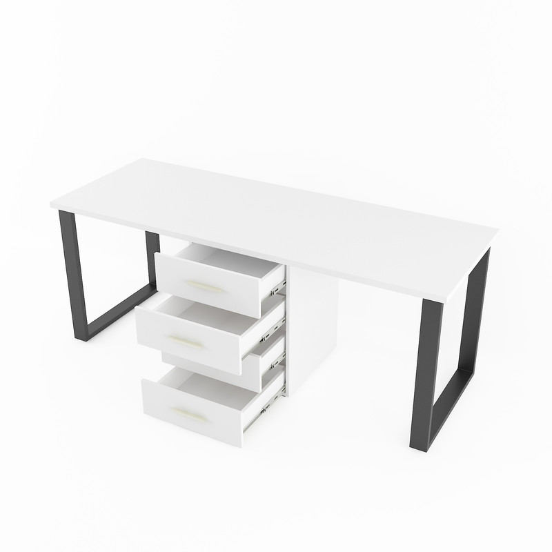 Подвійний письмовий стіл А-198 білий
