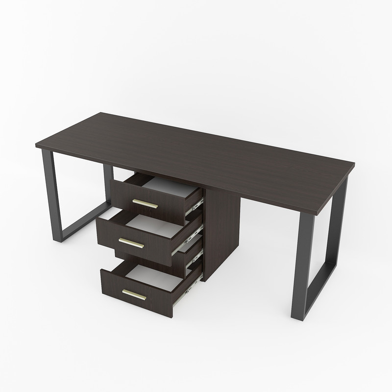 Подвійний письмовий стіл А-198 венге темний