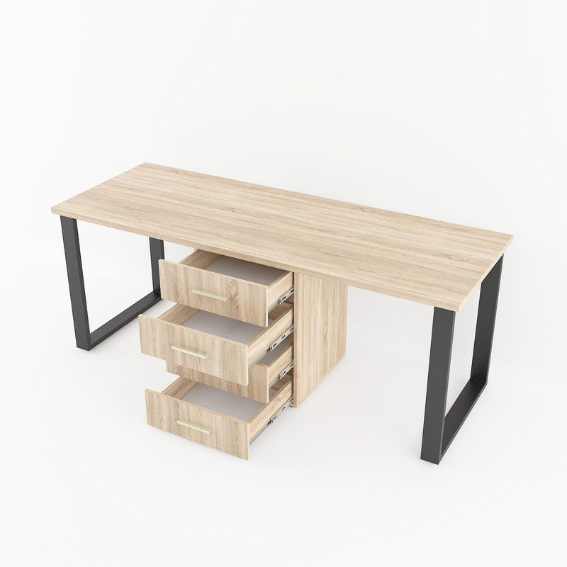 Подвійний письмовий стіл А-198 дуб сонома