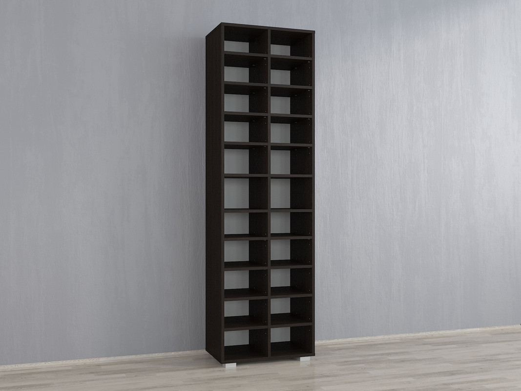 Стелаж для взуття А-119 відкрита венге темний