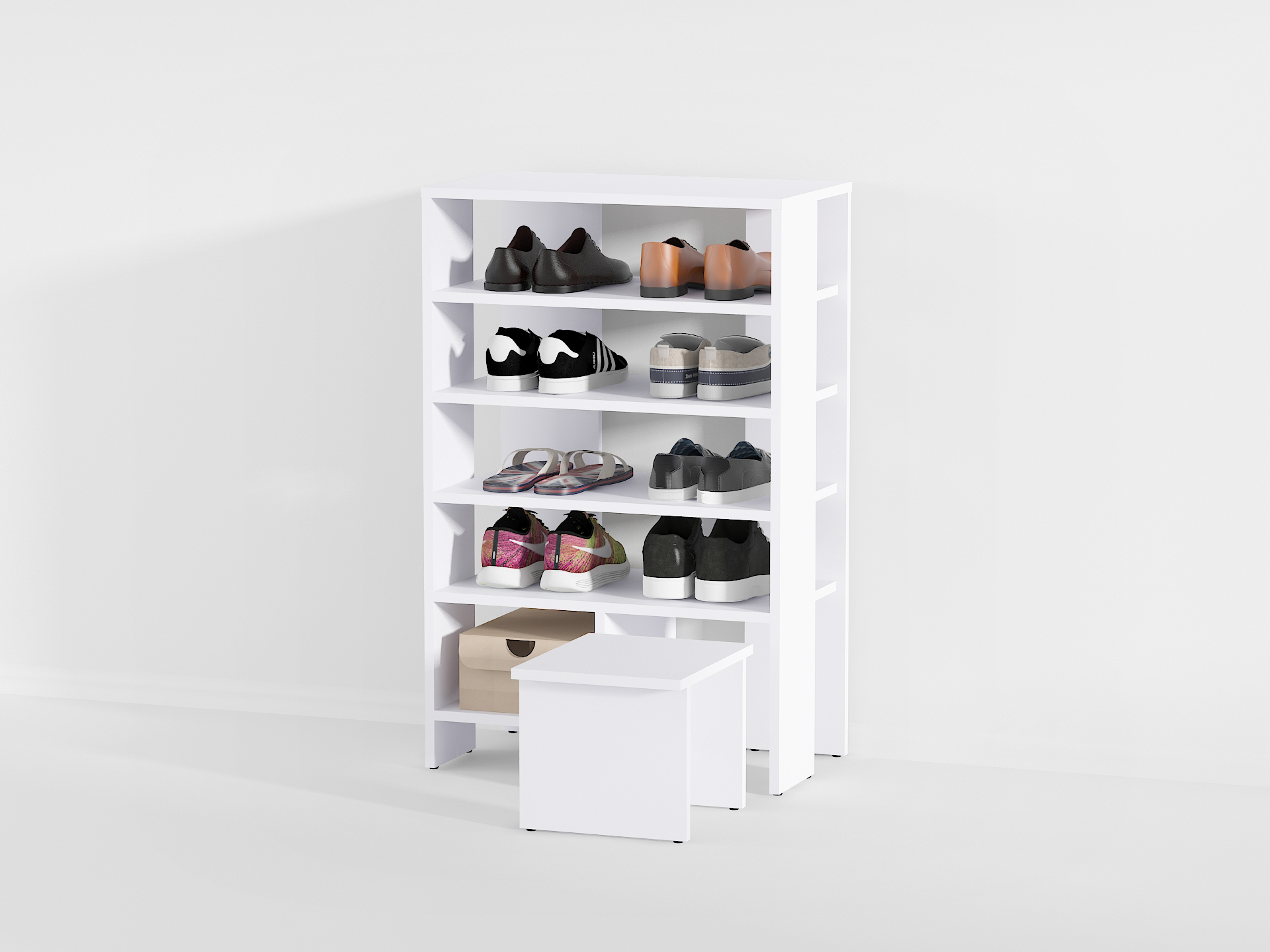 Стелаж під взуття А-78 білий