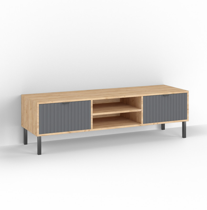 Тумба під ТВ П-5 Дуб Крафт - Асфальт