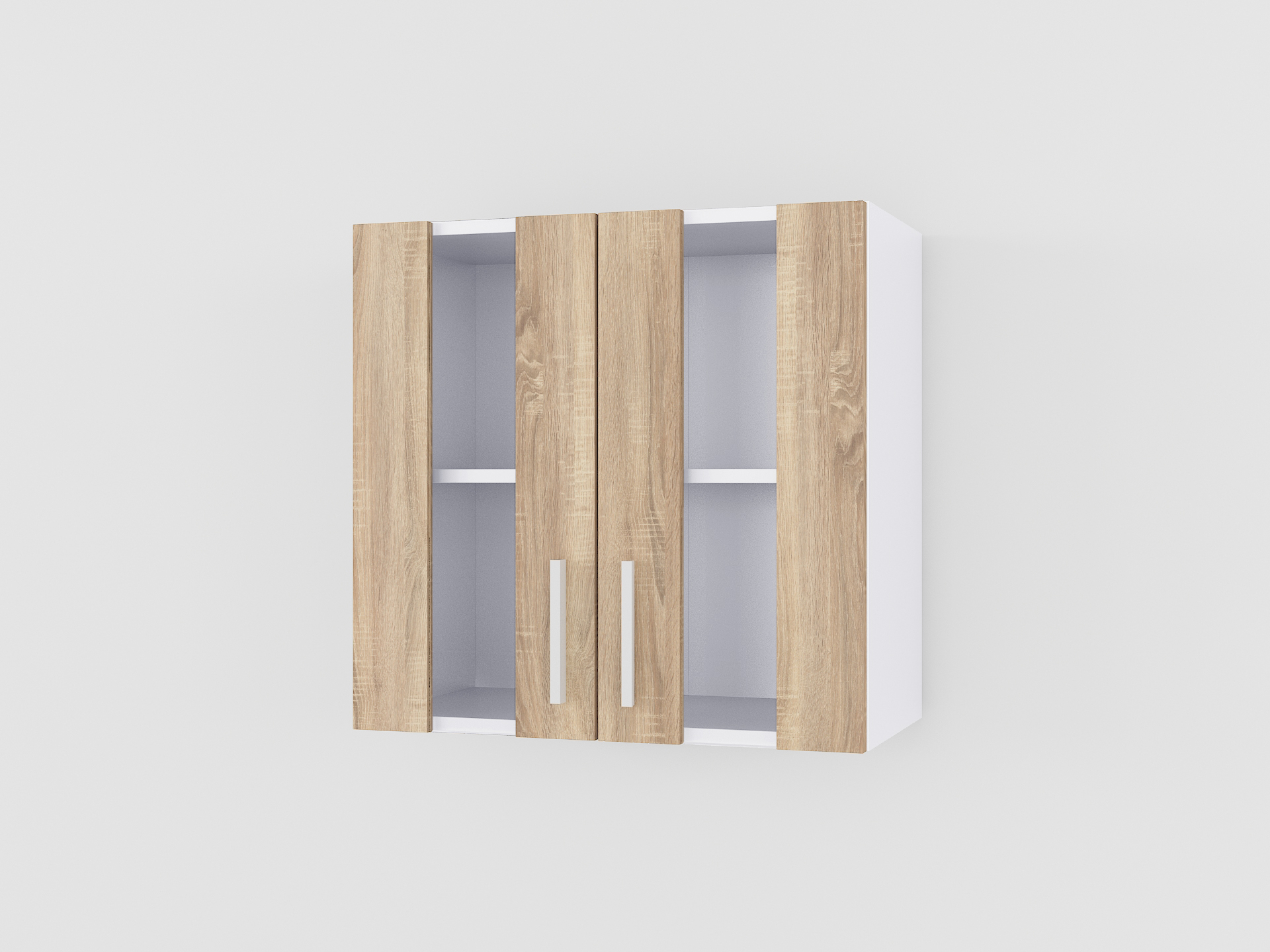 Шафа навісна 600мм К-17 (вітрина) дуб сонома - білий