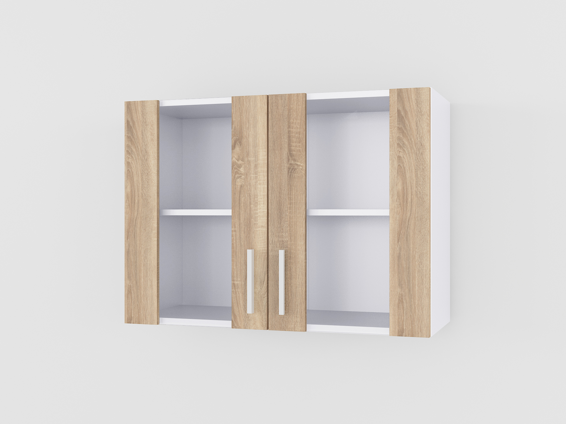 Шафа навісна 800мм К-18 (вітрина) дуб сонома - білий