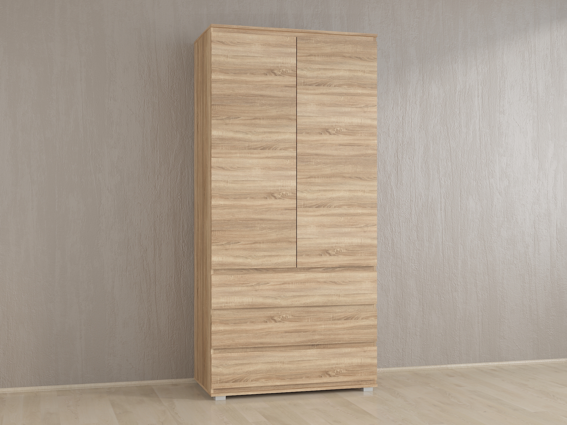 Шафа зі штангою без ручок Б-2 дуб сонома