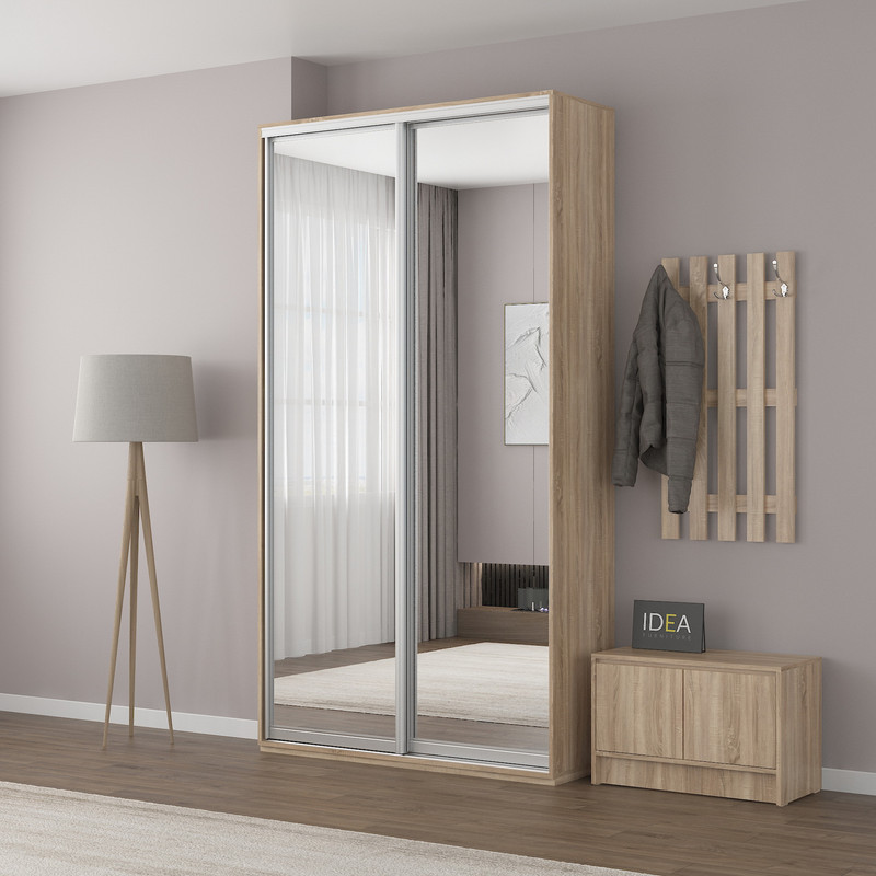 Шафа-купе IDEA серія 1 130 x 45 x 240 см Дуб сонома дзеркало