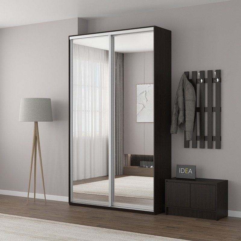 Шафа-купе IDEA серія 1 140 x 60 x 240 см Венге темний дзеркало