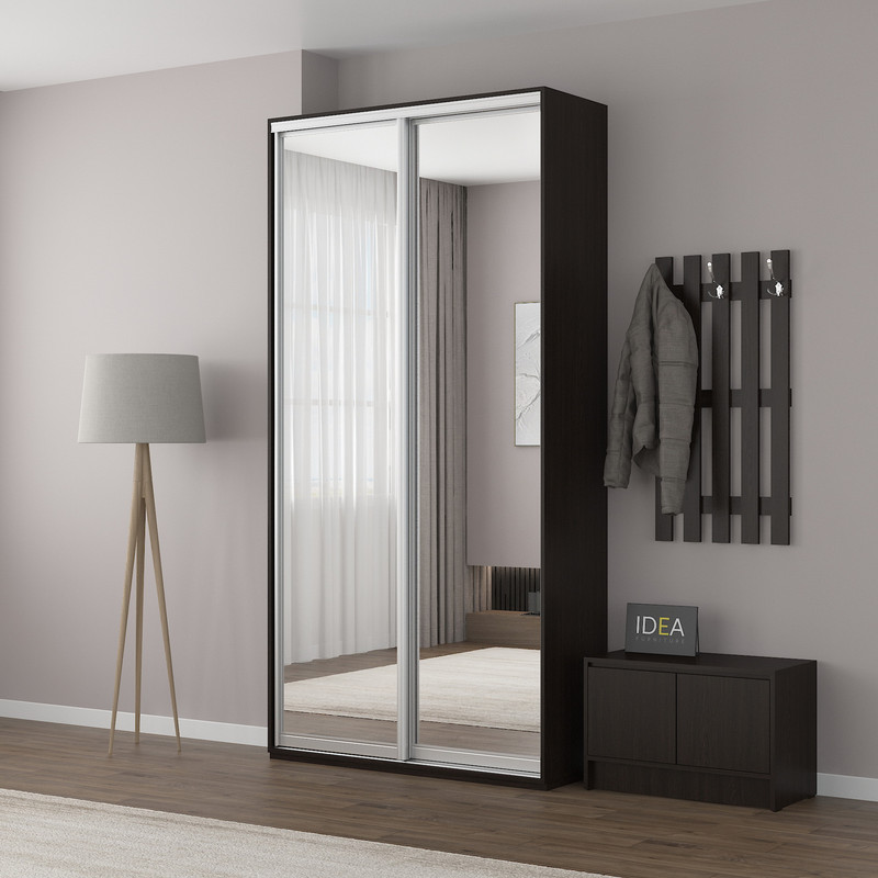 Шафа-купе IDEA серія 8 120 x 60 x 240 см Венге темний дзеркало