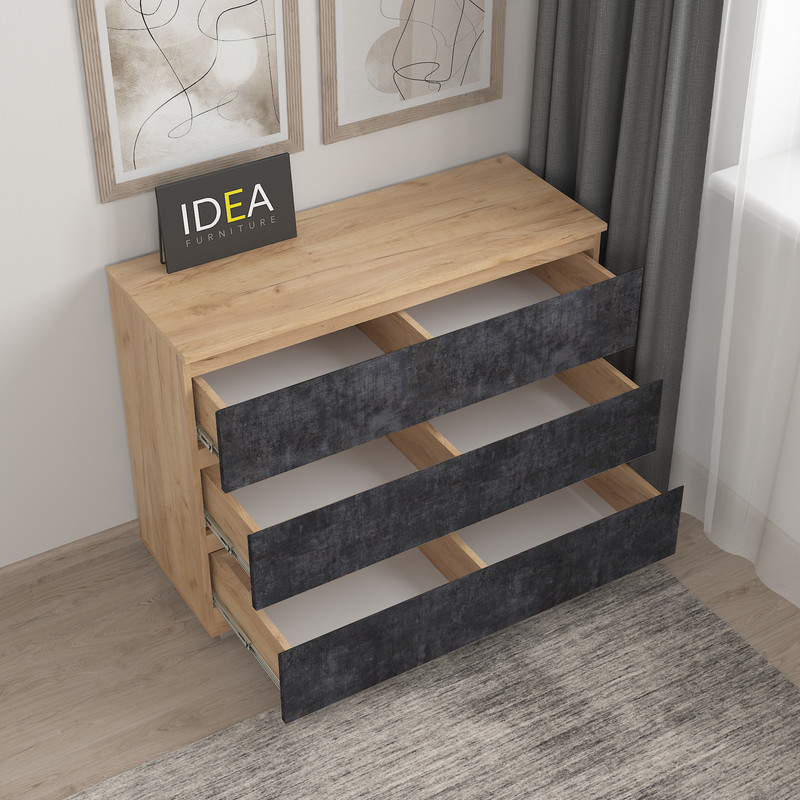 Комод на 3 шухляди без ручок Б-4.1