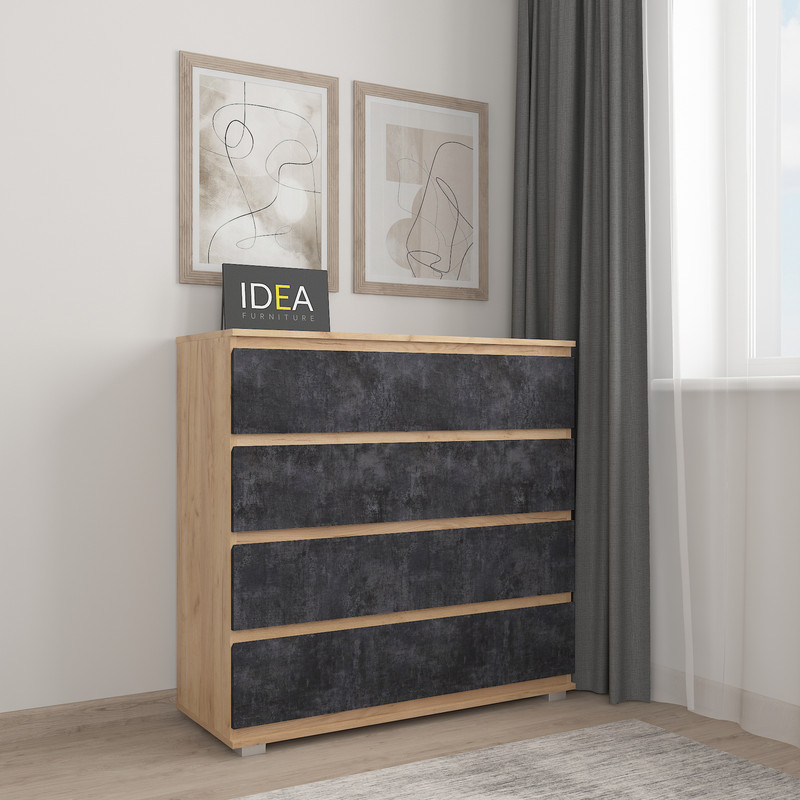 Комод на 4 шухляди без ручок Б-8.1