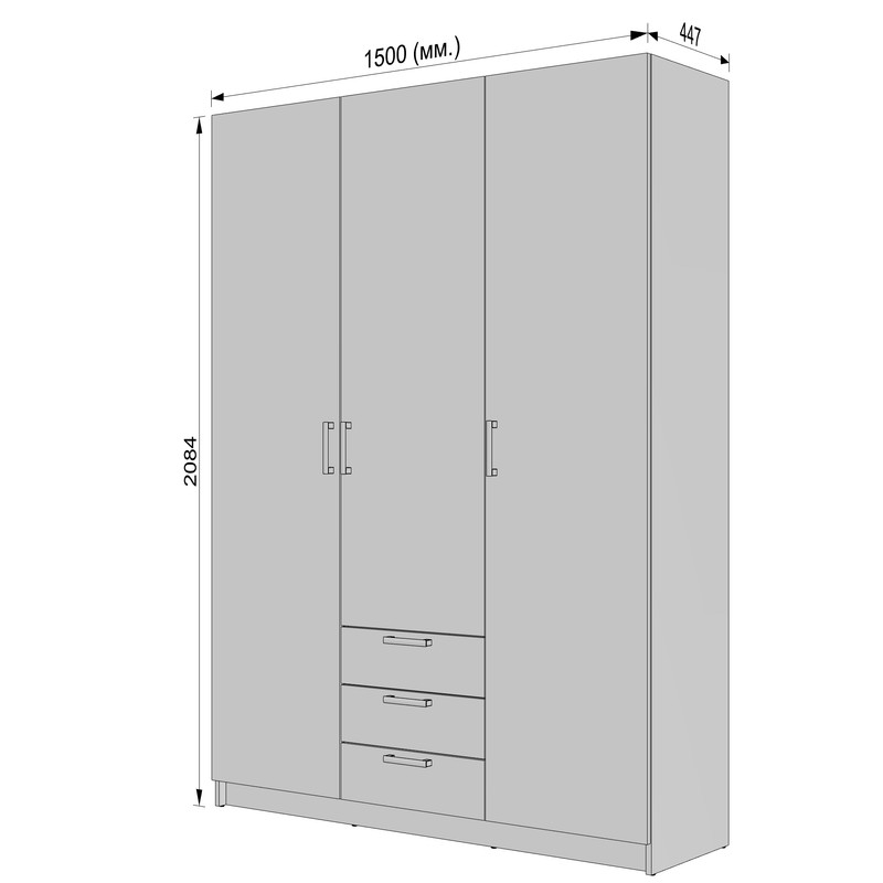 Шафа розпашна із дзеркалом Д-119