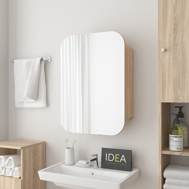 Прямокутне дзеркало з шафкою М-30, 70х50