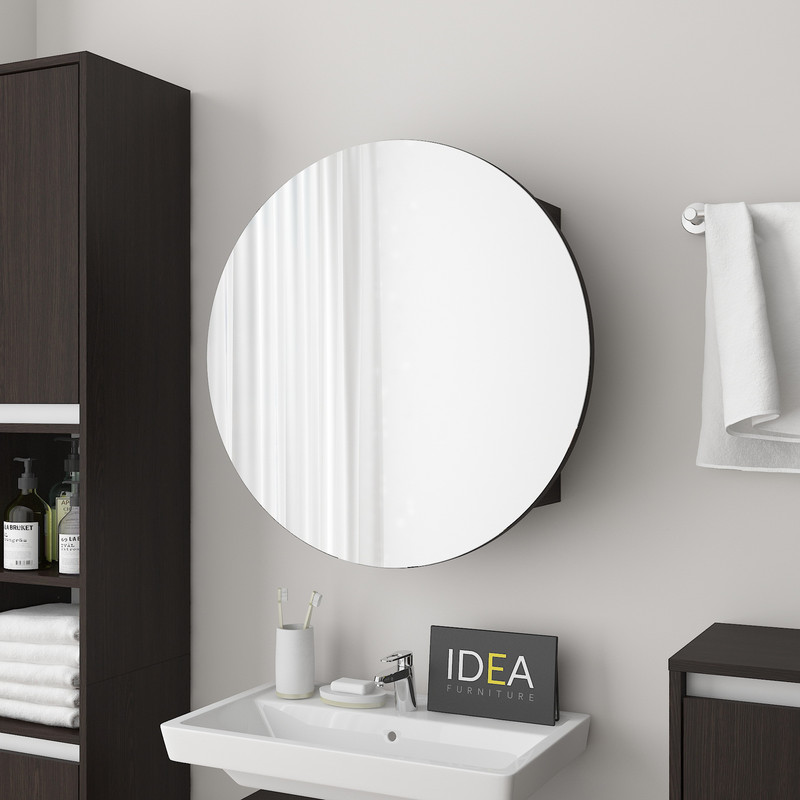 Кругле дзеркало з шафкою М-27, 70 см