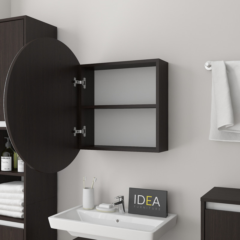 Кругле дзеркало з шафкою М-27, 70 см